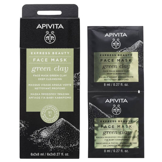 APIVITA Express green clay 2x8 ml