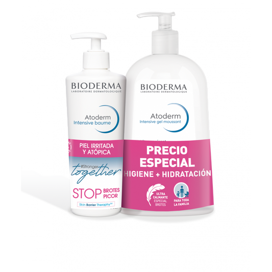 BIODERMA Atoderm pack intensive gel moussant 1 L + Intensive baume 500 ml