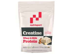 NUTRISPORT Whey & Milk Creatina y Proteína Choco Blanco y Avellana 500g