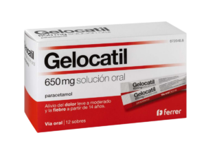 Gelocatil 650mg, 12 sobres solución oral