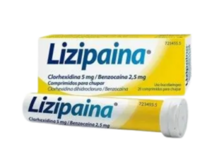 Lizipaina Clorhexidina/Benzocaína 5 mg/2,5 mg 20 Comprimidos para chupar