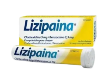 Lizipaina Clorhexidina/Benzocaína 5 mg/2,5 mg 20 Comprimidos para chupar