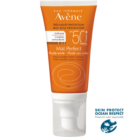 AVENE Solar SPF 50+ mat perfect con color 50 ml