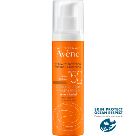 AVENE Solar SPF 50+ antiedad con color 50 ml