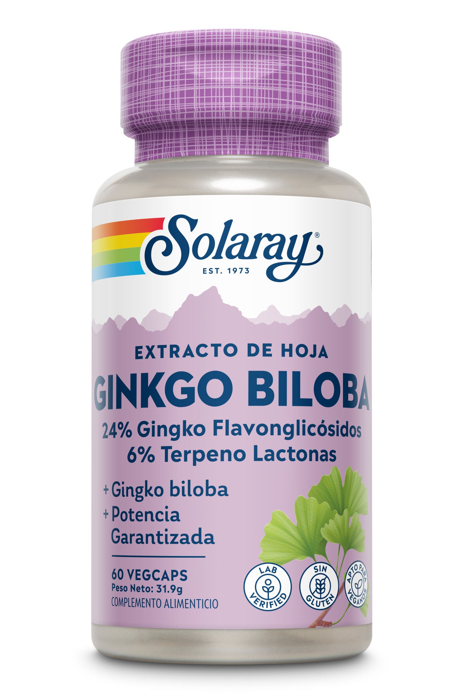 SOLARAY Ginkgo biloba 60 cápsulas