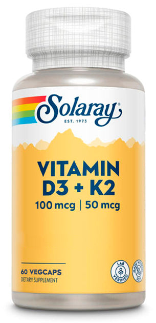 SOLARAY D3 & K2 60 cápsulas
