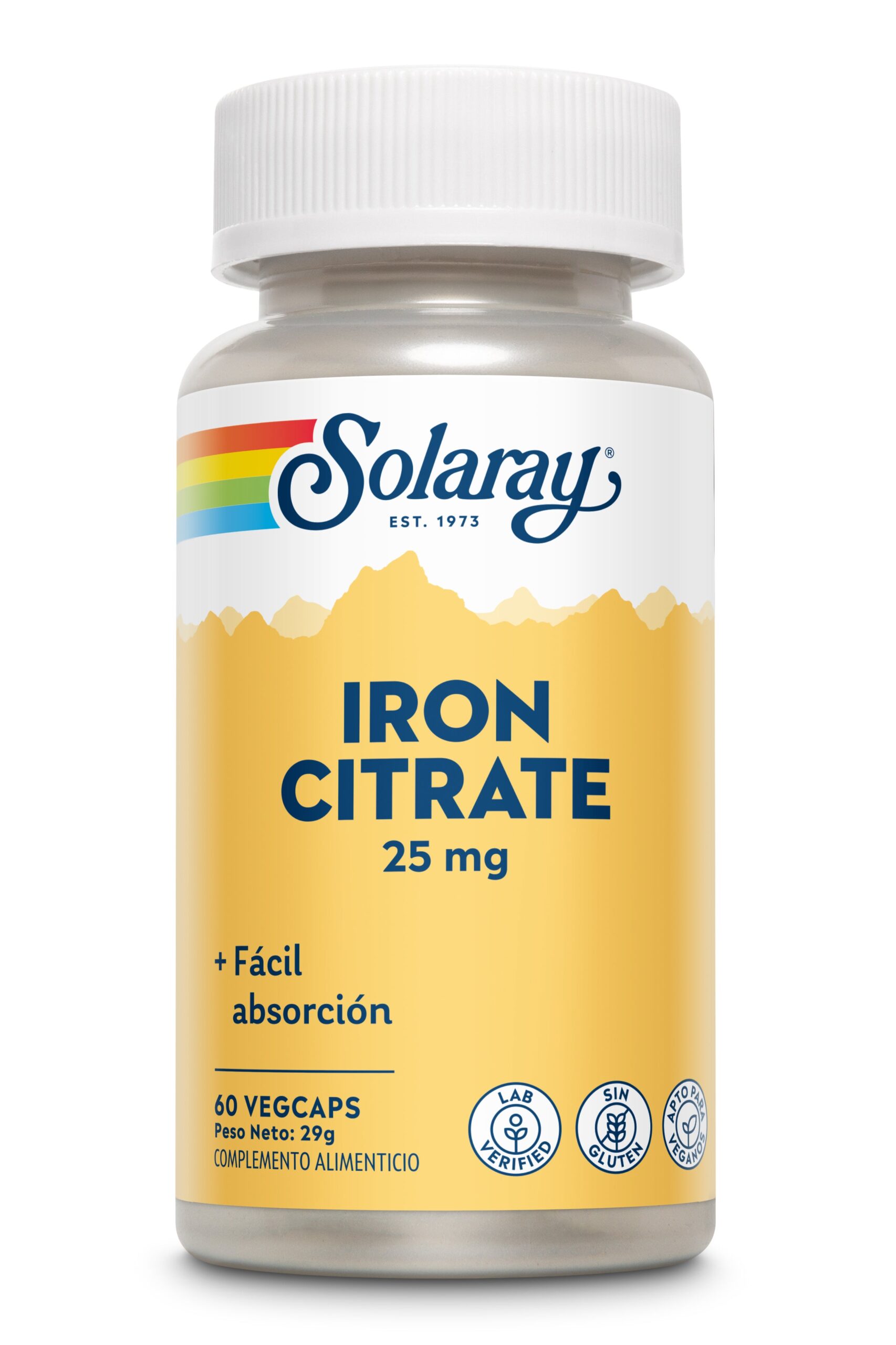 SOLARAY Iron citrate 60 cápsulas