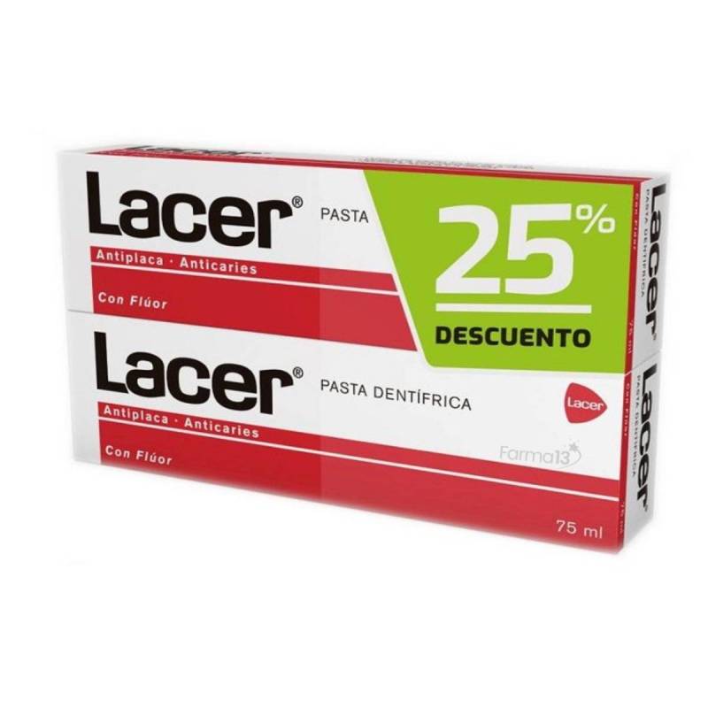 LACER Pasta dentrífica 75 ml duplo