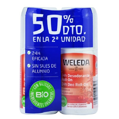 WELEDA DESODORANTE ROLL ON GRANADA 50 ML DUPLO