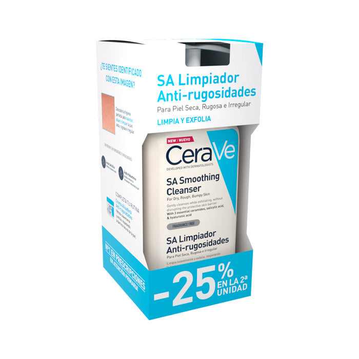 CERAVE Gel limpiador SA anti-rugosidades duplo 437 ml